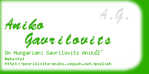 aniko gavrilovits business card